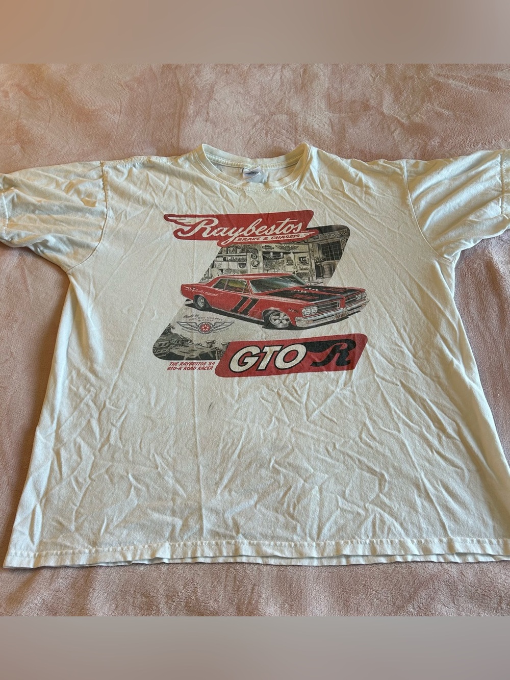 Vintage Raybestos Brake & Chassis ‘64 GTO R Road Racer white t-shirt size XL